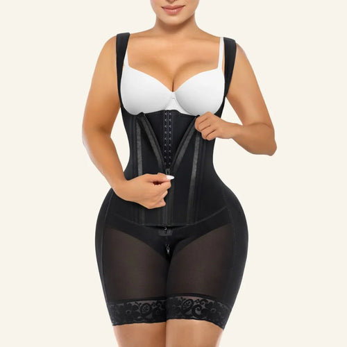 Steel-Boned Open-Bust Butt-Lift Faja