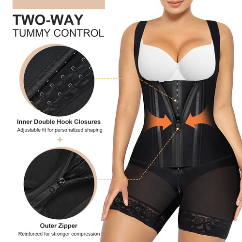Steel-Boned Open-Bust Butt-Lift Faja