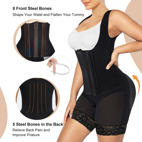 Steel-Boned Open-Bust Butt-Lift Faja