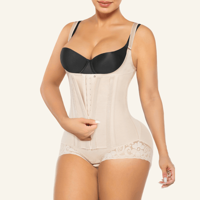 8-Bone Open-Bust Brief Faja