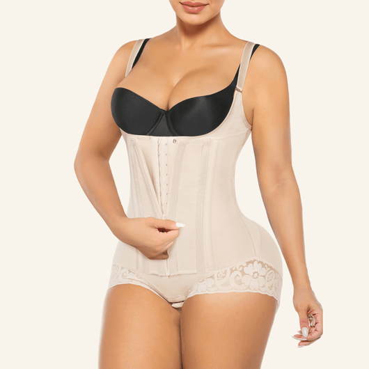 8-Bone Open-Bust Brief Faja