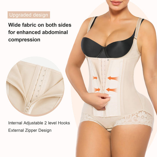 8-Bone Open-Bust Brief Faja