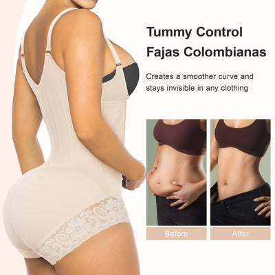 8-Bone Open-Bust Brief Faja