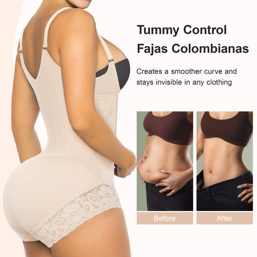 8-Bone Open-Bust Brief Faja