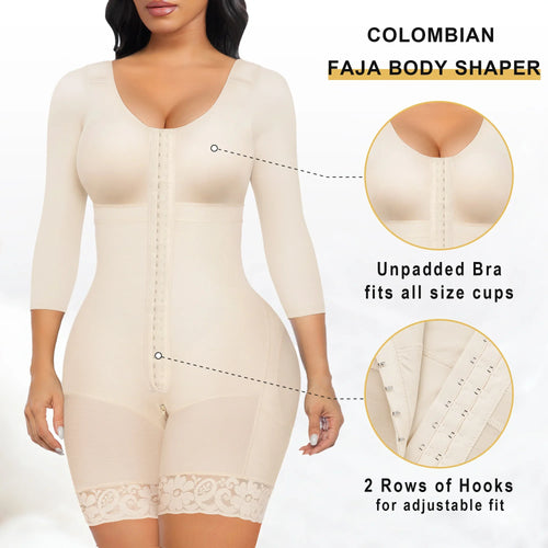 Post-Surgery 3/4-Sleeve Mid-Thigh Faja