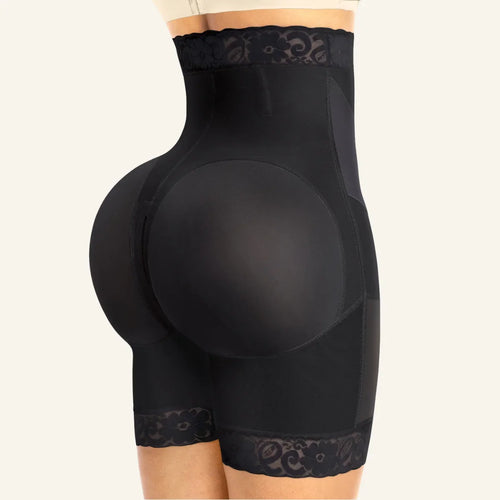 Convertible Strapless Colombian Fajas Mid-Thigh Shorts with V-Shaped Band