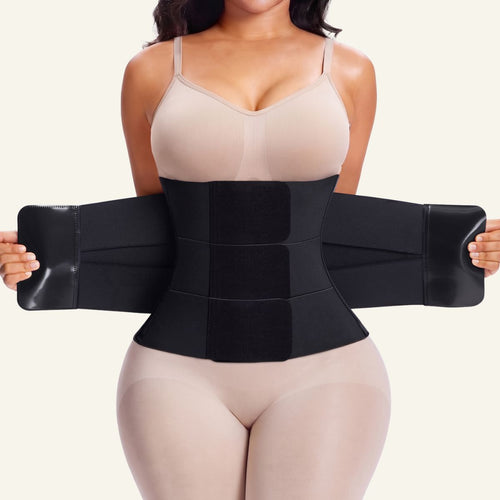 3-Strap Targeted Waist Trainer Belt with 5 Flexible Bones and Low-Profile Closure