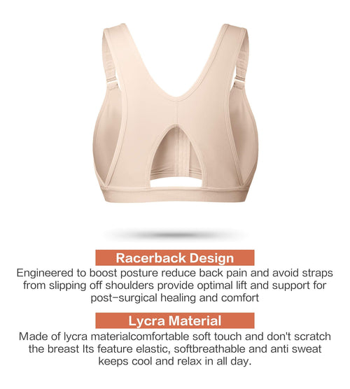 Front-Closure Post-Surgery Recovery Bra