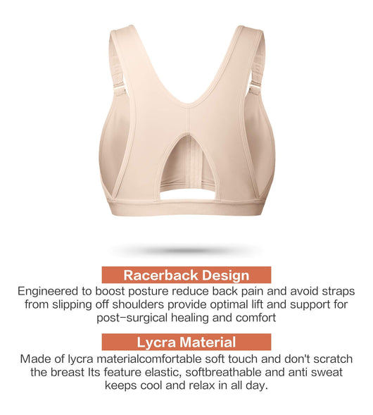 Front-Closure Post-Surgery Recovery Bra