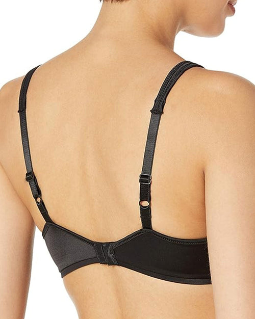 Passion For Comfort Underwire Bra Lightly Padded Satin Black 36D
