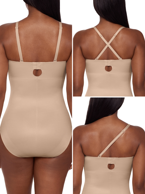 Show Stopper Strapless Shapewear Bodysuit With Firm Control And Detachable Straps