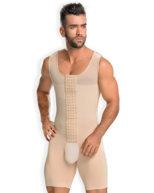 Fajas Slimming Body Shaper for Men - High Compression Posture Support for Post-Surgery & Daily Wear