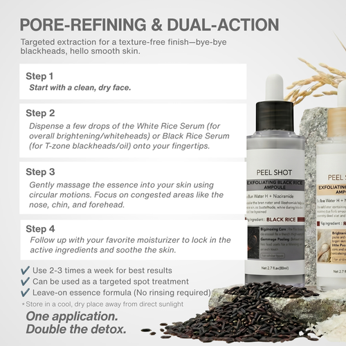 Orya Black & White Exfoliating Essence Duo