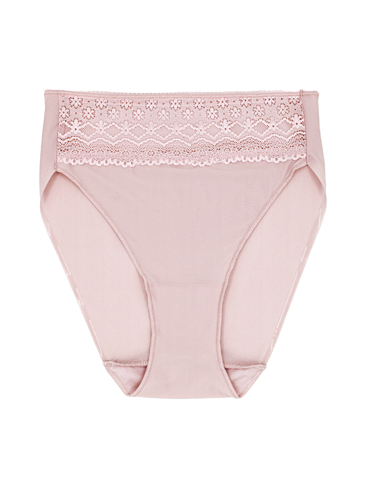 Lace Trim High-Cut Brief