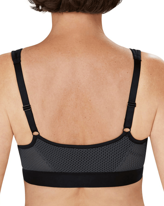 Ester Front Fastening Soft Bra - Black / Grey