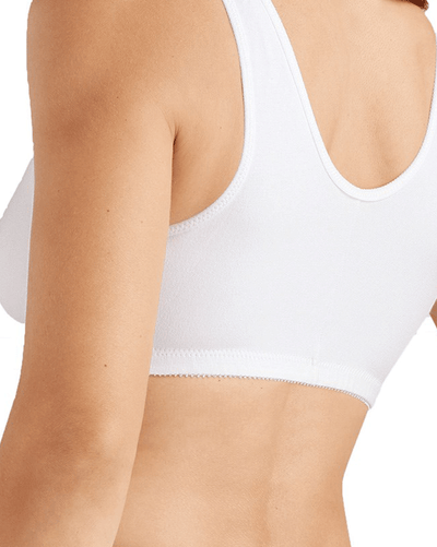 Frances Wire-Free Front Closure Bra - White
