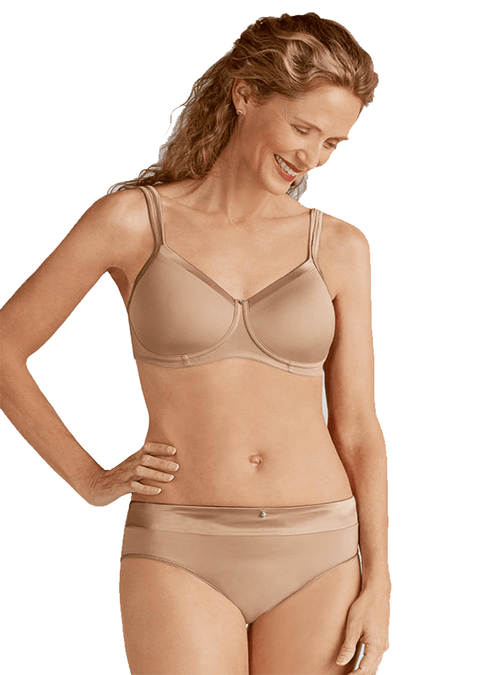 Lara Satin Padded Non-wired Bra