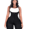 Colombian Faja For Curvy Women with Wide Hips - 4 Hook Closure - Black
