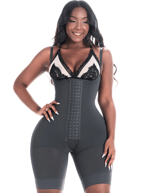 Colombian Faja For Curvy Women With Wide Hips - 4 Hook Closure, Firm Tummy Control
