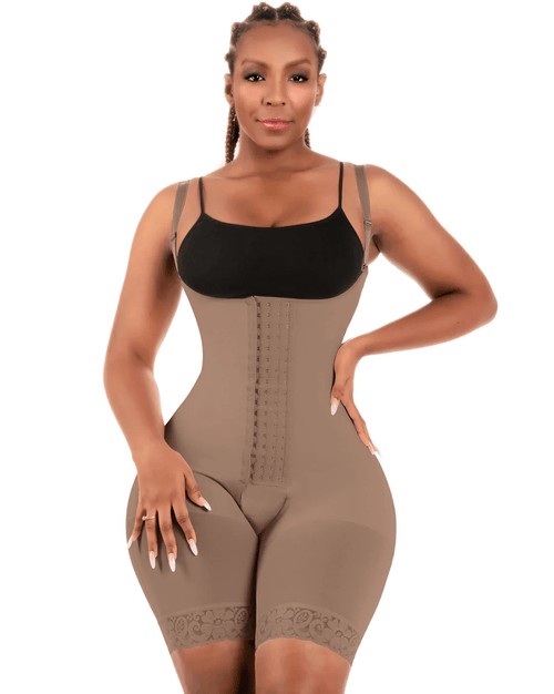 Colombian Faja For Curvy Women With Wide Hips - 4 Hook Closure, Firm Tummy Control