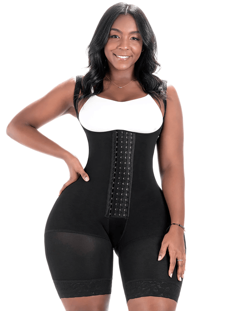 Colombian Faja For Curvy Women With Wide Hips - 4 Hook Closure, Firm Tummy Control