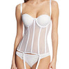 Full Coverage Sheer Torsolette - White