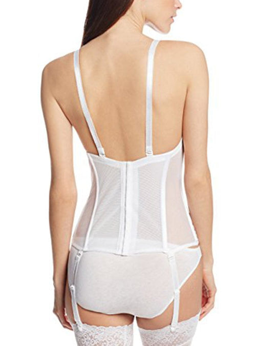 Full Coverage Sheer Torsolette - White