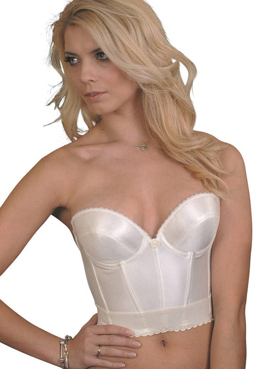 Final Sale Clearance Satin Low Plunge Longline Bra