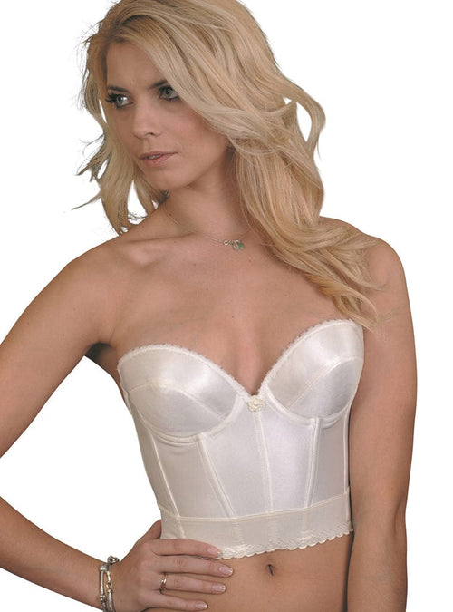Satin Low Plunge Longline Bra