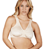 Semi-Shaped Satin Post-Surgery Bra with Velcro Straps and Front Closure