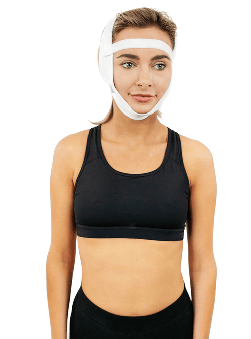 Facial Compression Chin Strap Wrap With Adjustable Straps For Face Lift And TMJ Recovery