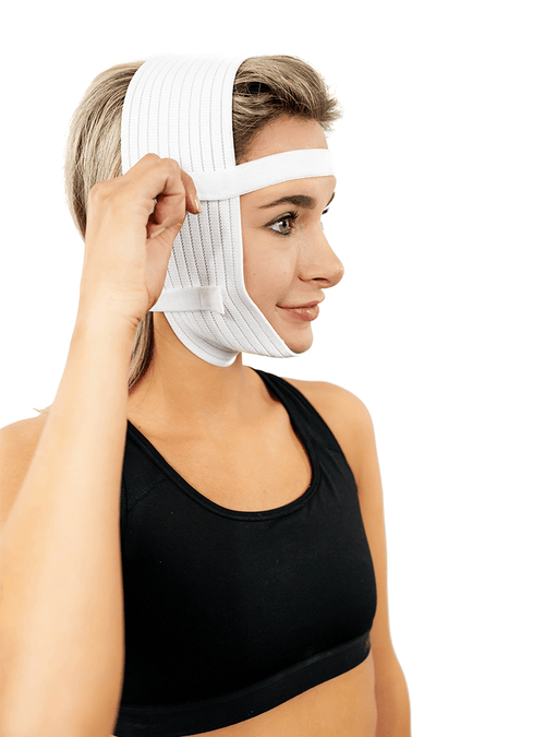 Facial Compression Chin Strap Wrap With Adjustable Straps For Face Lift And TMJ Recovery