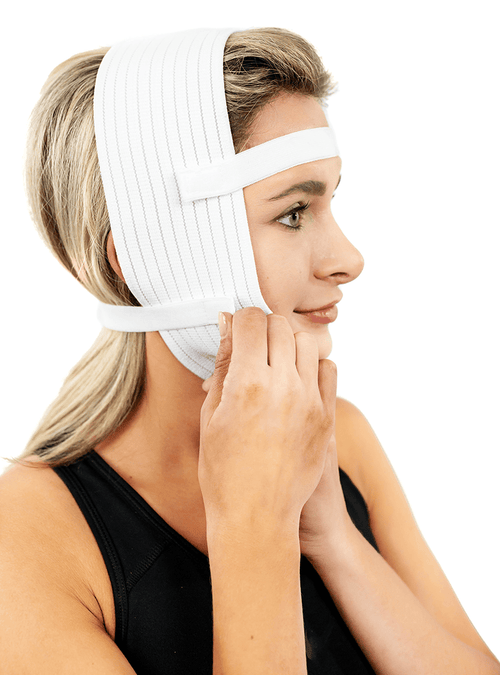Facial Compression Chin Strap Wrap With Adjustable Straps For Face Lift And TMJ Recovery