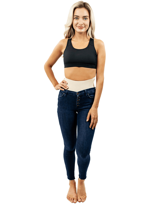 Mid Calf Girdle Waist Slit Crotch - Style 2