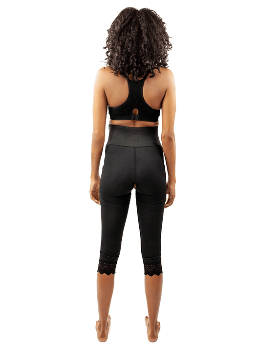 Mid Calf Girdle Waist Slit Crotch - Style 2