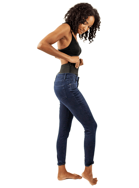 Mid Thigh Girdle 4"in Waist Slit Crotch - Style 4