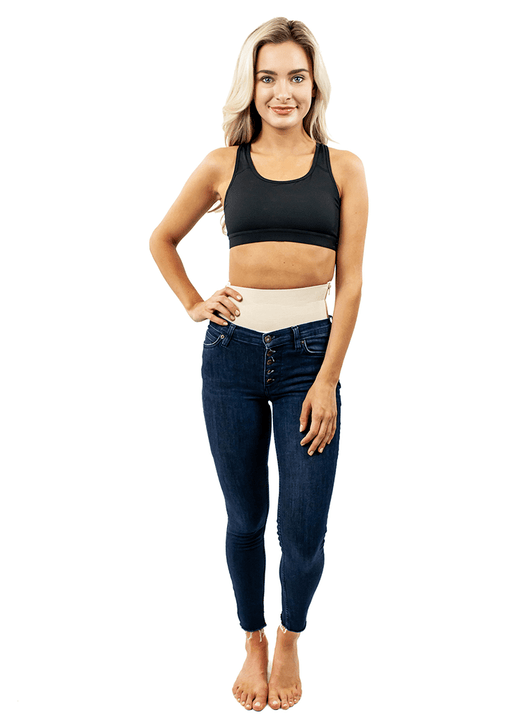 Mid Thigh Girdle 4"in Waist Slit Crotch - Style 4