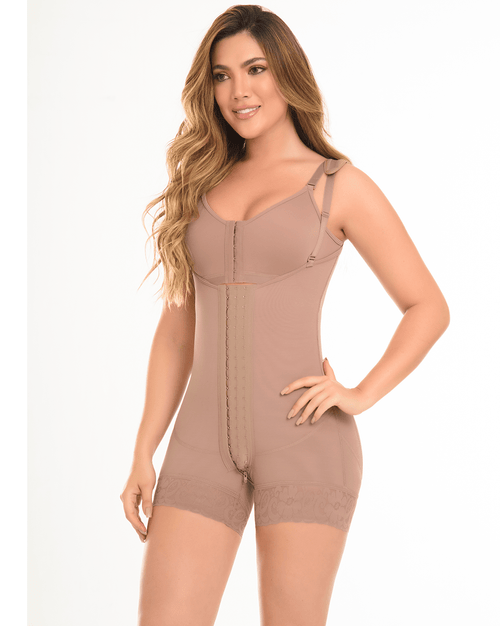 Fajas High Compression 360 Girdle Hip Hugger With Straps And Braless - Size L