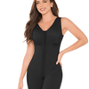 Fajas High Compression Post-Surgical Girdle with Bra & Thigh Coverage - Black