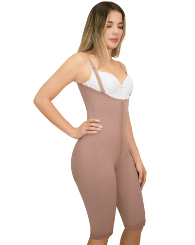 Fajas High Compression Girdle To The Knee With Straps And Braless