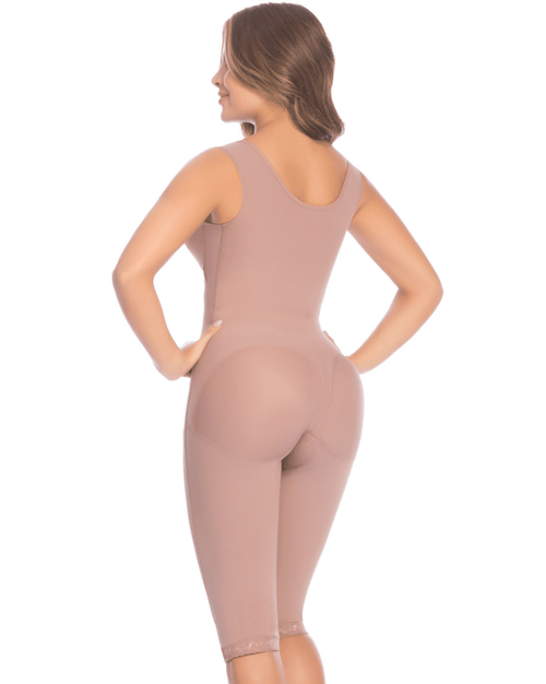 Fajas Knee-Length Shapewear With Bra For Postpartum And Post-Surgery