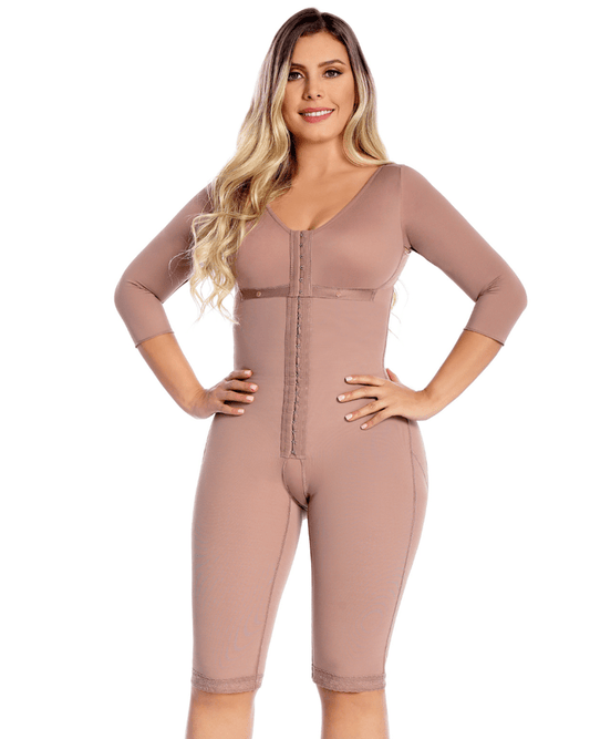 Fajas Fit Girdle 360 Knee Length With Sleeves and Bra