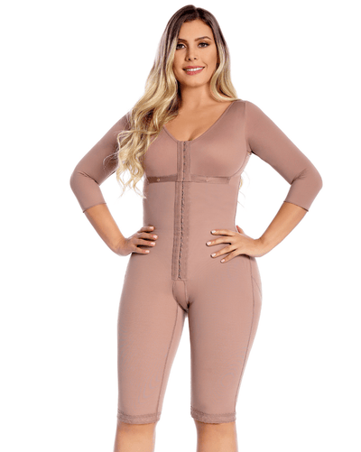 Fajas Fit Girdle 360 Knee Length With Sleeves and Bra