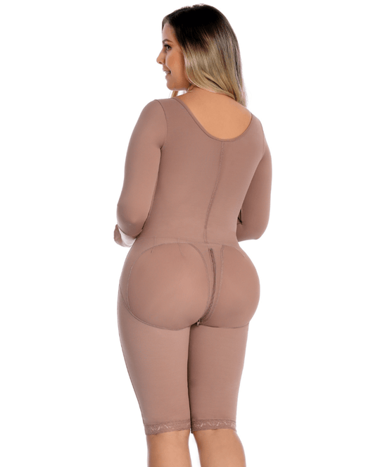 Fajas Fit Girdle 360 Knee Length With Sleeves and Bra