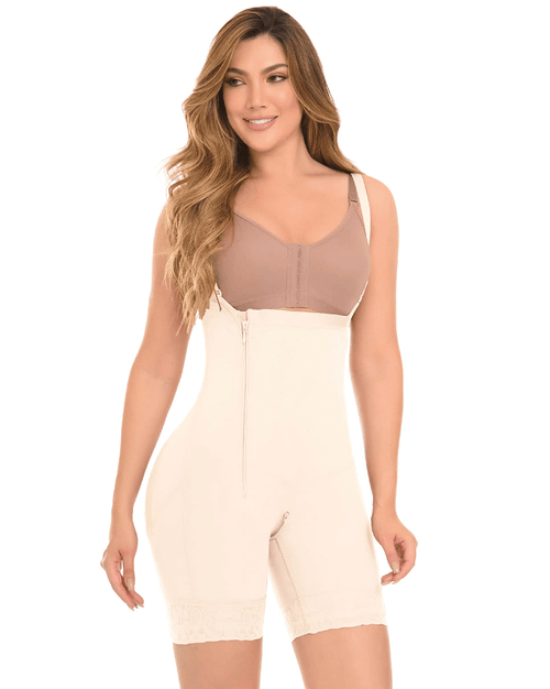 Fajas High Compression 360 Girdle Mid Thigh And Braless