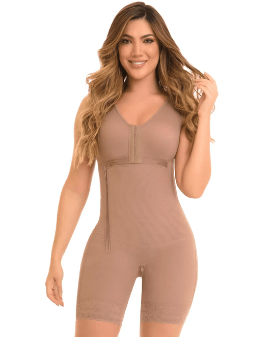 Fajas High Compression 360 Girdle Mid Thigh With Bra