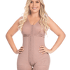 High Compression Colombian Fajas Hip Hugger Girdle with Built-In Bra for Post Surgery and Postpartum