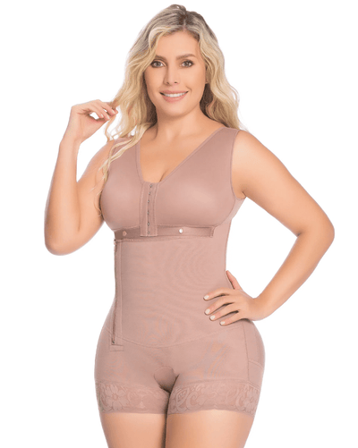 Fajas High Compression Girdle hip Hugger with Bra - Zipper
