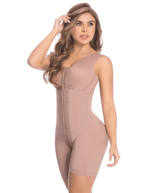 Fajas High Compression Mid-Thigh Post-Surgical Girdle with Bra