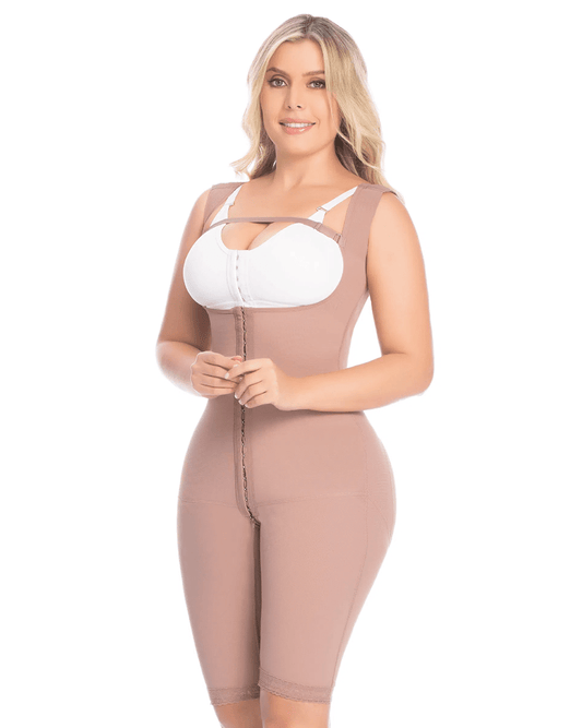 Fajas Knee Length Girdle Fit 360 Sleeve Armhole